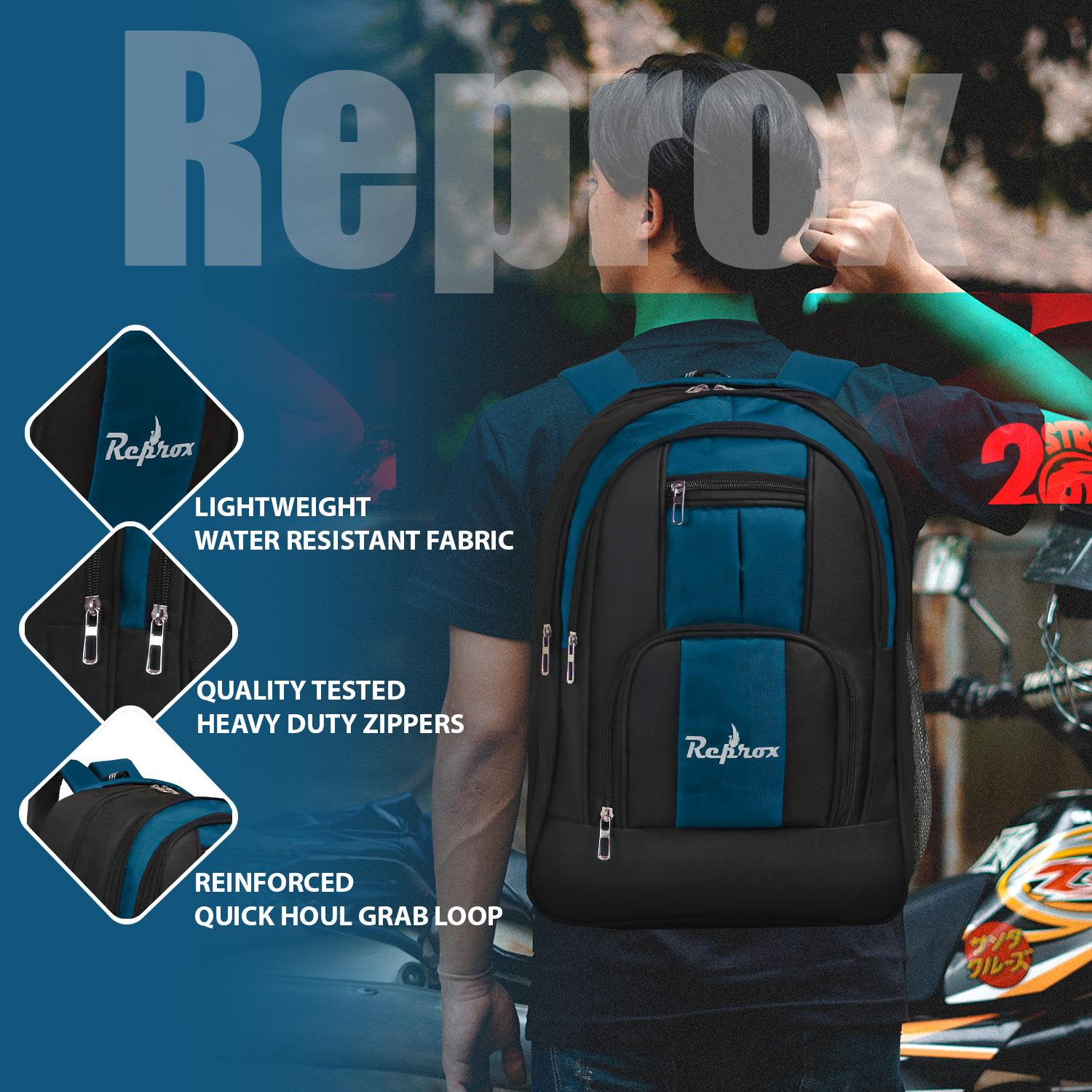 School RP Cord Cyan Bag